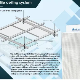 Metal Ceiling Clip In Peforated White 60 CM x 60 CM 